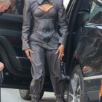 Ciara in a Grey Leather Jumpsuit Attends Missy Elliott’s Star Ceremony on the Walk of Fame in Hollywood