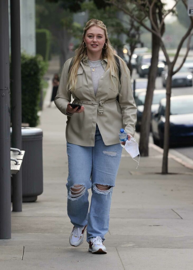 Iskra Lawrence in a Blue Ripped Jeans