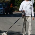 Lara Flynn Boyle Walks Her Dog in Los Angeles