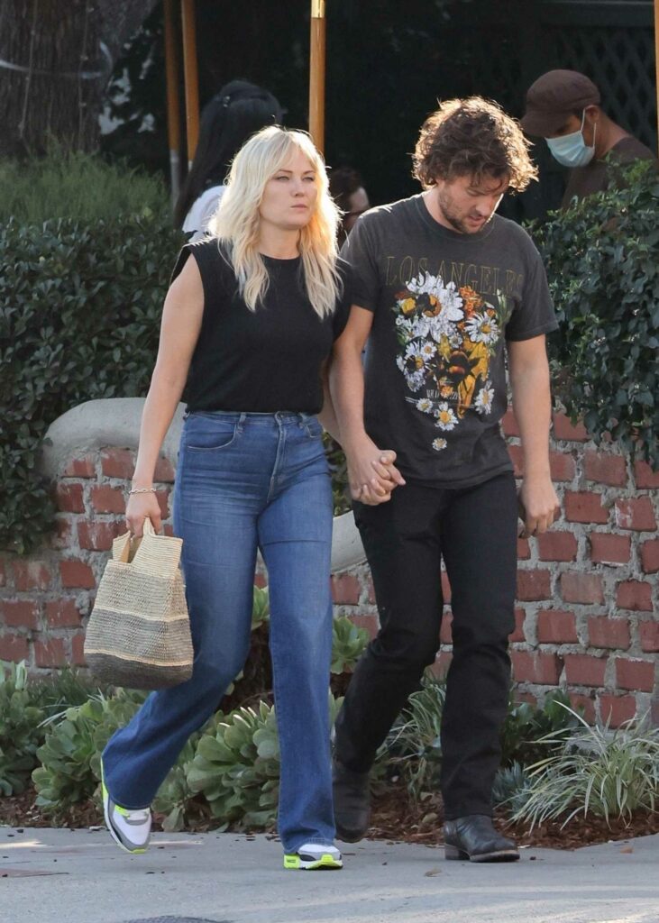 in a Black Tee Was Seen Out with Her Husband Jack Donnelly in Los Feliz 11/24/2021