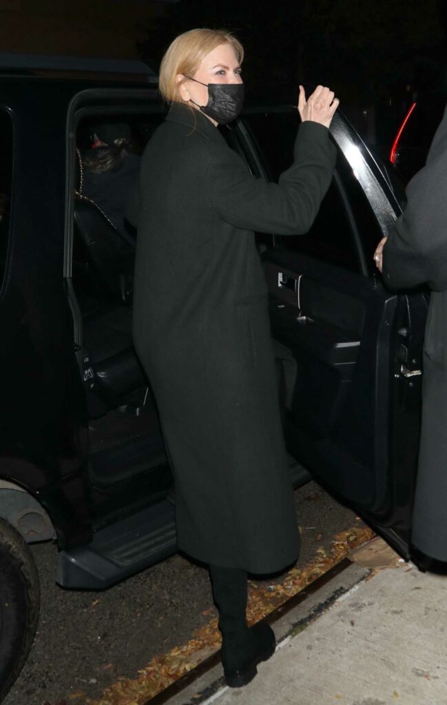 Nicole Kidman in a Black Coat