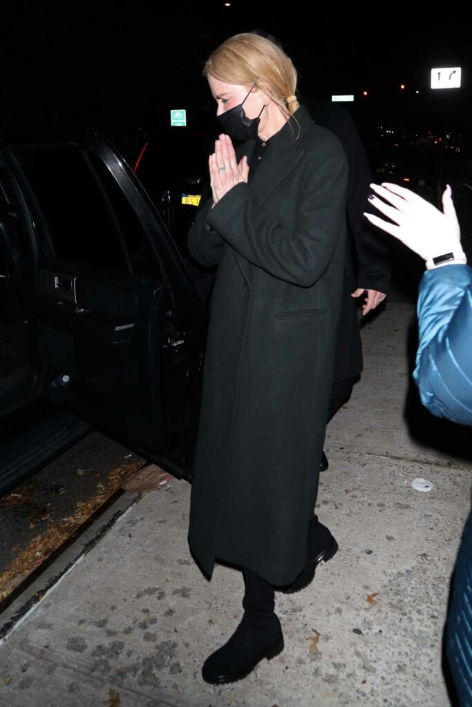 Nicole Kidman in a Black Coat