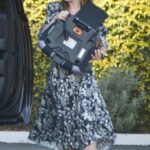 Olivia Wilde in a Blue Floral Dress Was Seen Out in Los Angeles