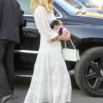 Paris Hilton in a White Dress Goes Shopping in Los Angeles