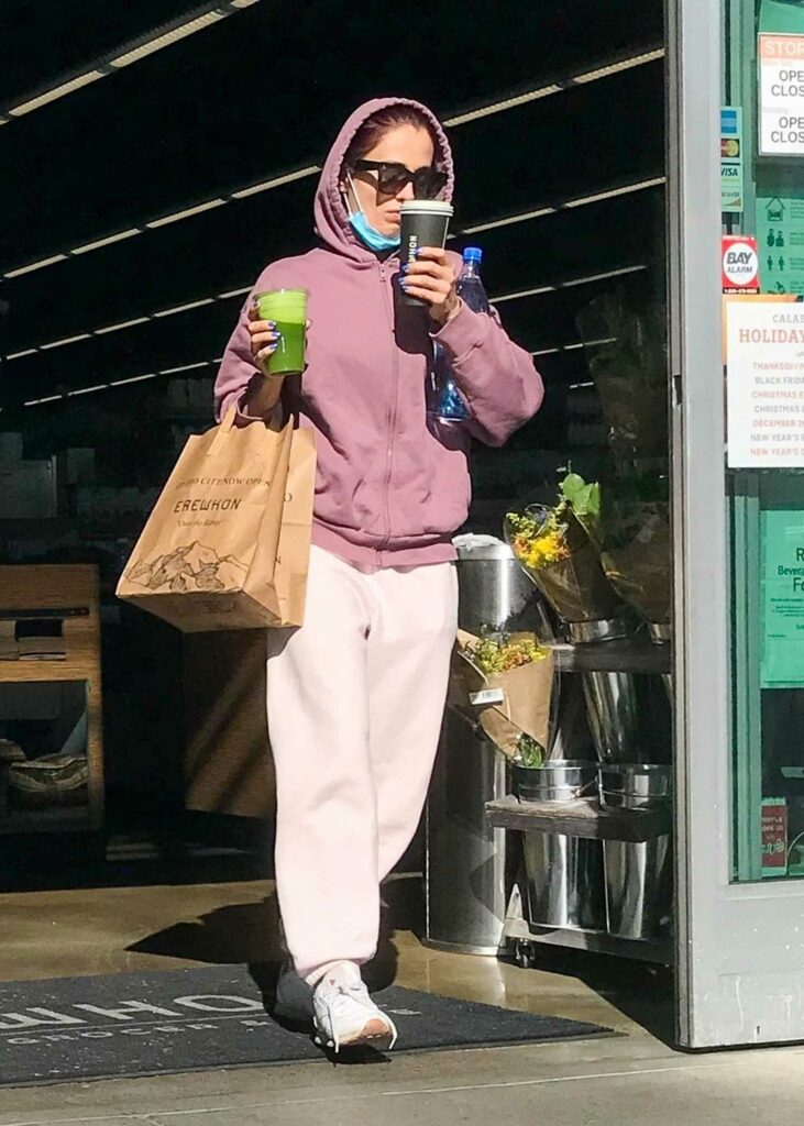 Rooney Mara in a Lilac Hoodie