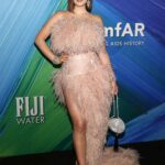 Ruby O. Fee Attends amfAR Gala Honoring Jeremy Scott and TikTok at the Pacific Design Center in West Hollywood