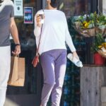 Sharna Burgess in a Purple Pants Hits Up the Grocery Store with Brian Austin Green in Malibu