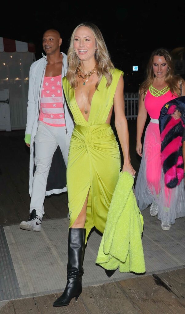 Stacy Keibler in a Neon Green Dress