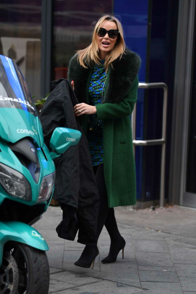 Amanda Holden in a Green Coat