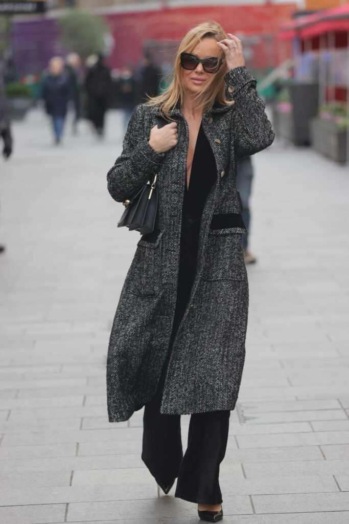 Amanda Holden in a Grey Coat