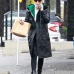 Ashley Benson in a Black Leather Coat Was Seen Out in Los Angeles