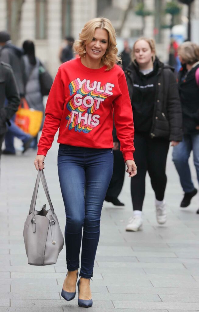Charlotte Hawkins in a Red Sweatshirt