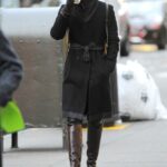 Claire Danes in a Black Coat Was Seen Out on a Coffee Run in New York