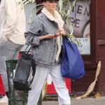 Diane Kruger in a Black Cap Carrying a Large Green Plant During a Shopping Trip in Manhattan’s West Village Area in NYC