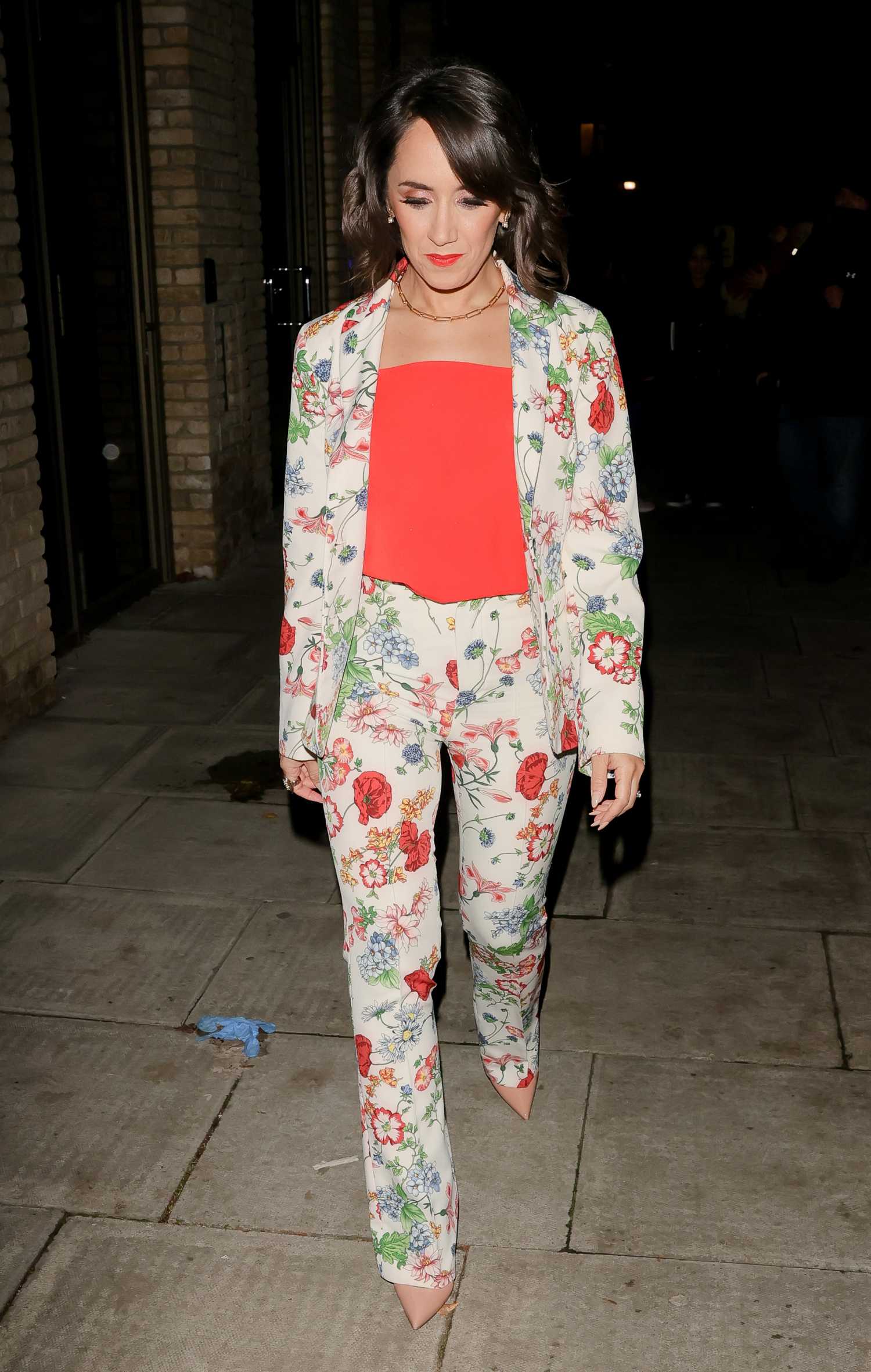 Janette Manrara in a Floral Trouser Suit Leaves Strictly Come Dancing’s