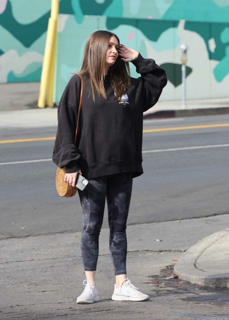 Lauren Parsekian in a Black Sweatshirt