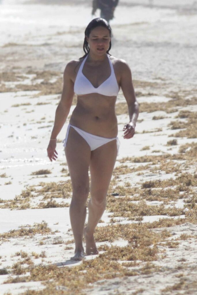 Michelle Rodriguez in a White Bikini