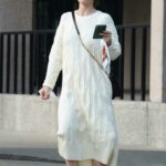 Minka Kelly in a White Knitted Dress Was Spotted Out in Los Angeles