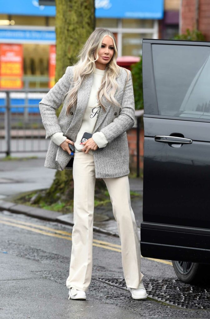 Olivia Attwood in a White Pants
