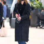 Penelope Cruz in a Black Coat Arrives JFK Airport in New York