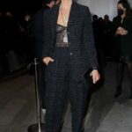 Rebecca Hall in a Black Pantsuit Arrives at The Museum of Modern Art Film Benefit at MOMA in New York City