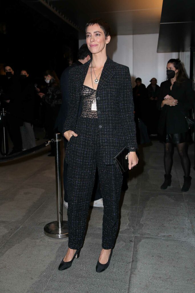Rebecca Hall in a Black Pantsuit