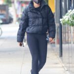 Sofia Richie in a Black Puffer Jacket Goes Shopping at XIV Karats in Beverly Hills