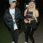 Tana Mongeau in a Black Top Arrives for Dinner with Lil Xan at BOA Steakhouse in Los Angeles
