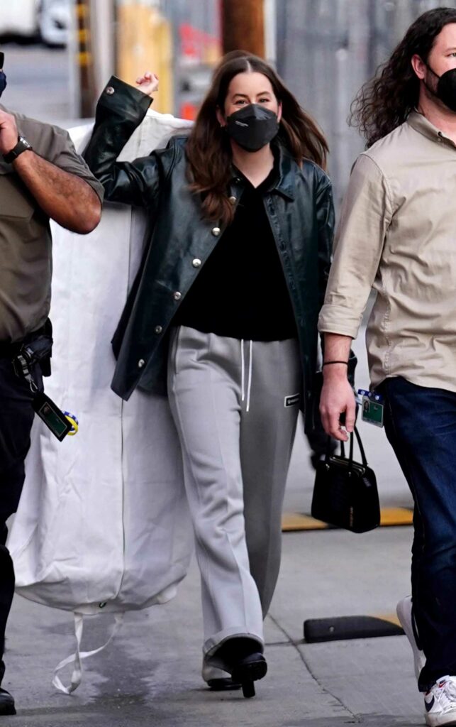 Alana Haim in a Black Leather Jacket