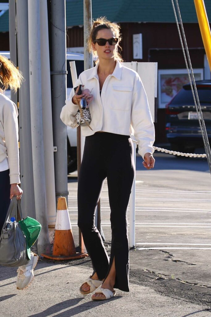 Alessandra Ambrosio in a Black Pants
