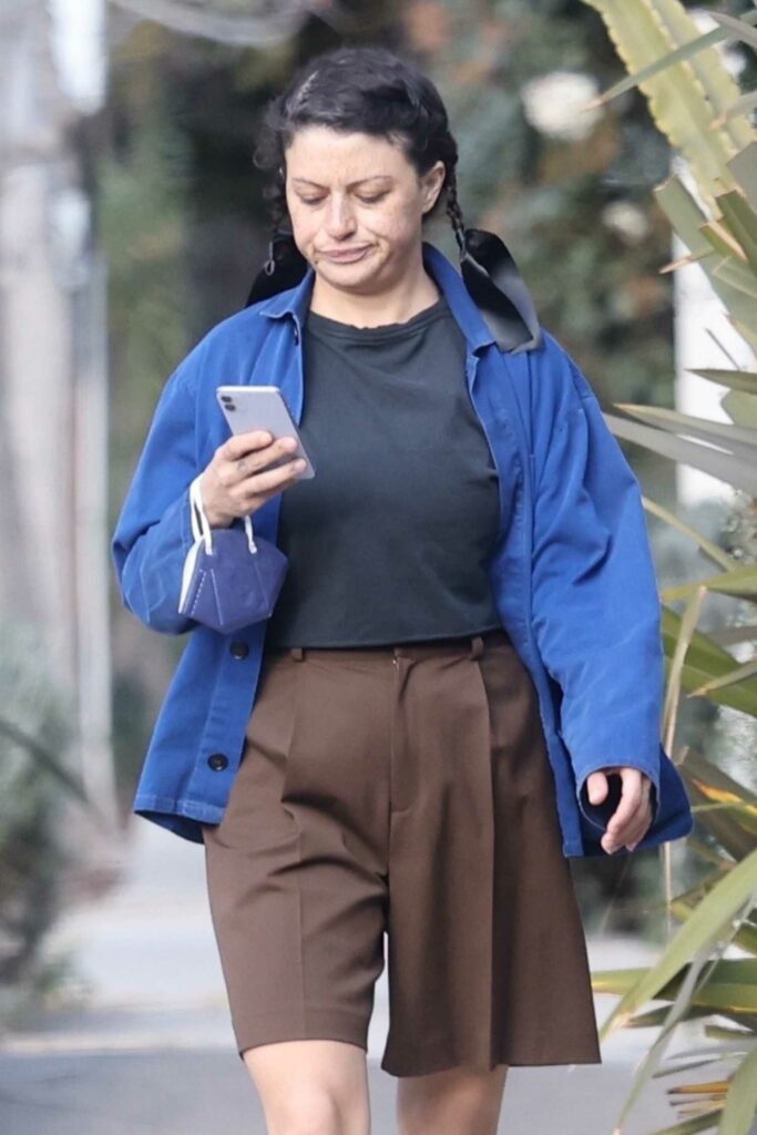 Alia Shawkat in a Blue Jacket