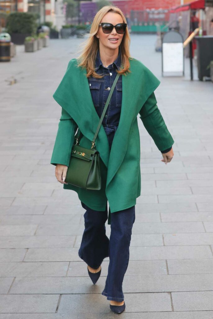 Amanda Holden in a Green Coat