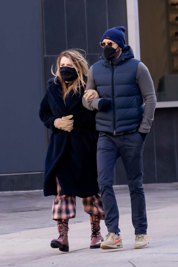 Blake Lively in a Black Protective Mask