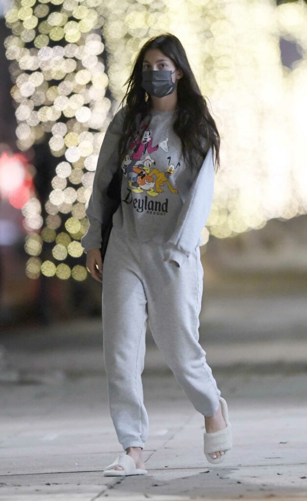 Camila Morrone in a Grey Sweatsuit