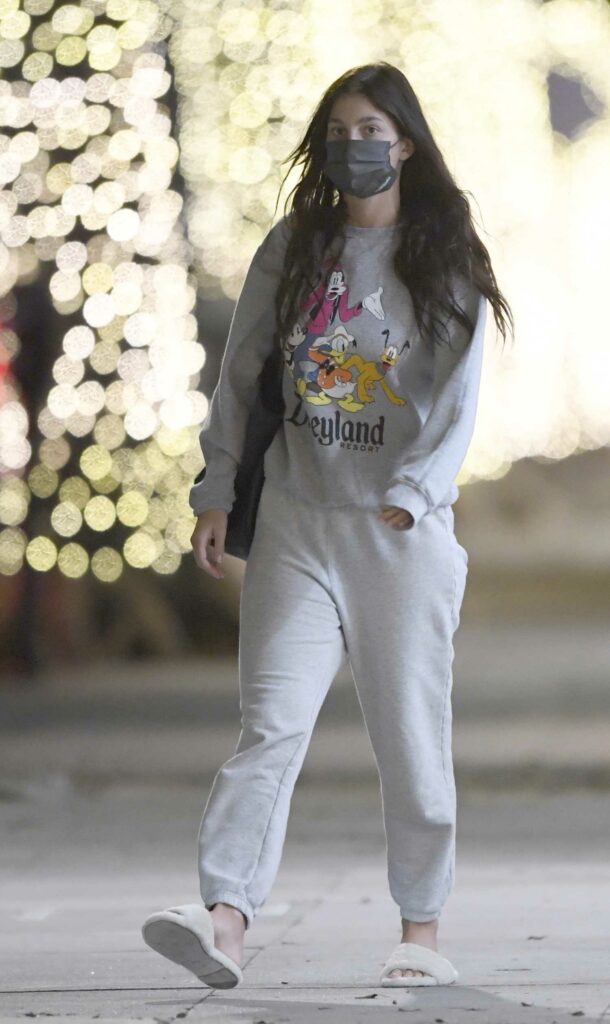 Camila Morrone in a Grey Sweatsuit