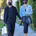 Chrissy Teigen in a Blue Denim Jacket Was Seen Out with John Legend in Beverly Hills