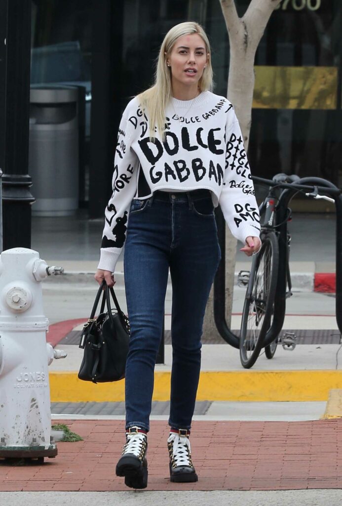 Heather Rae Young in a White Dolce & Gabbana Sweater