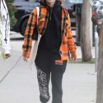 Jess Glynne in an Orange Plaid Shirt Was Seen Out in Beverly Hills