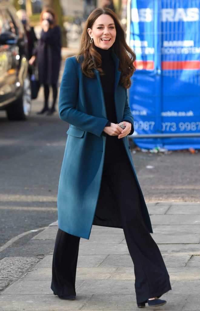 Kate Middleton in a Blue Coat