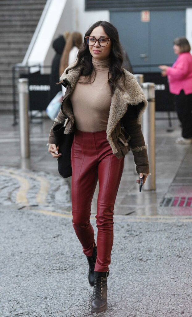 Katya Jones in a Red Pants