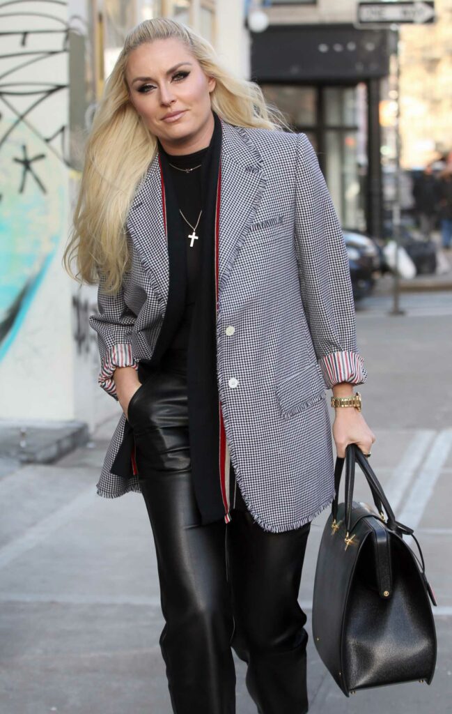Lindsey Vonn in a Grey Blazer