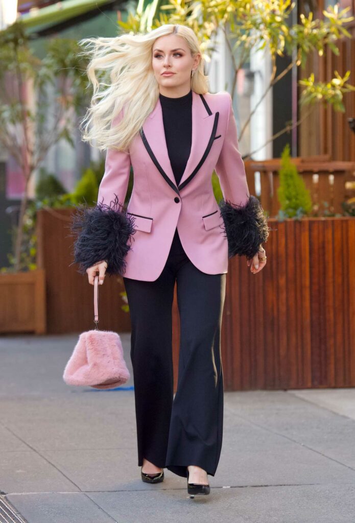 Lindsey Vonn in a Pink Blazer