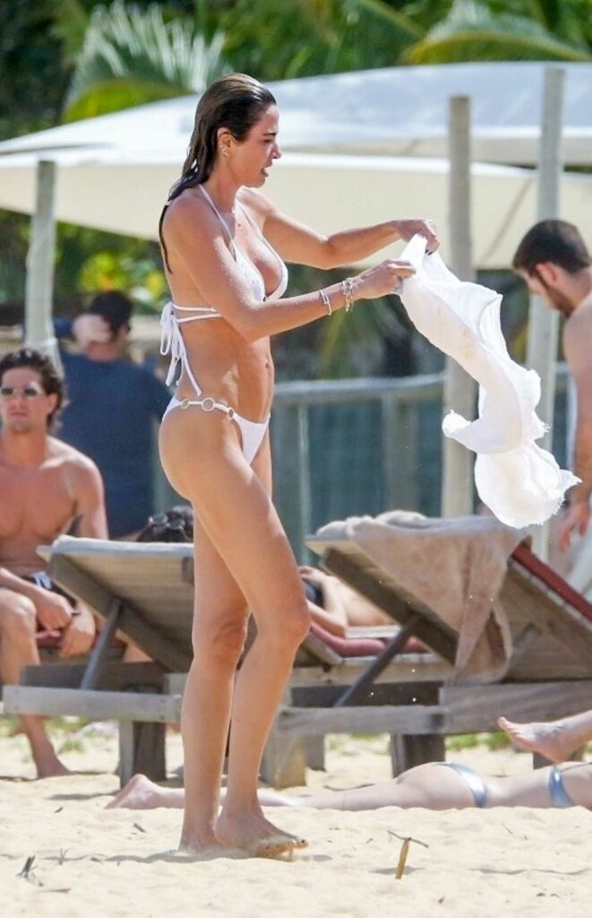 Luciana Gimenez in a White Bikini