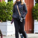 Maria Shriver in a Black Leather Jacket Was Seen Out in Brentwood
