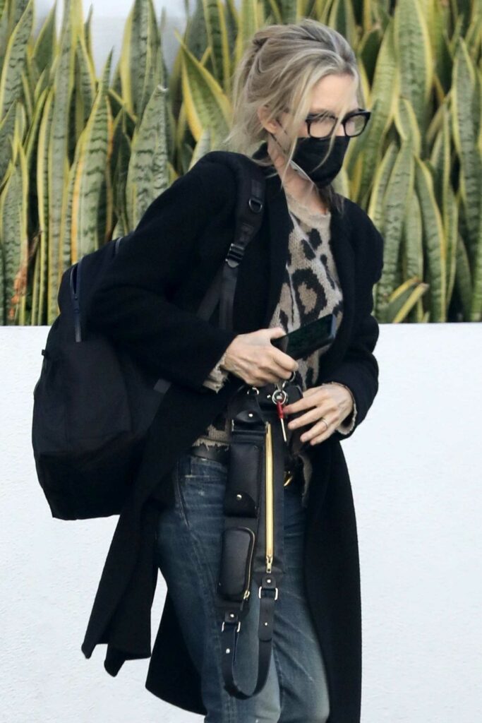 Michelle Pfeiffer in a Black Coat