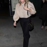 Molly Sims in a Beige Jacket Leaves Dinner Date at Giorgio Baldi Restaurant in Santa Monica