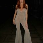 Nicole O’Brien in a See-Through Catsuit Arrives at Bagatelle in Mayfair in London