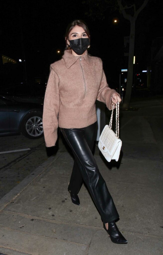 Olivia Jade in a Black Protective Mask