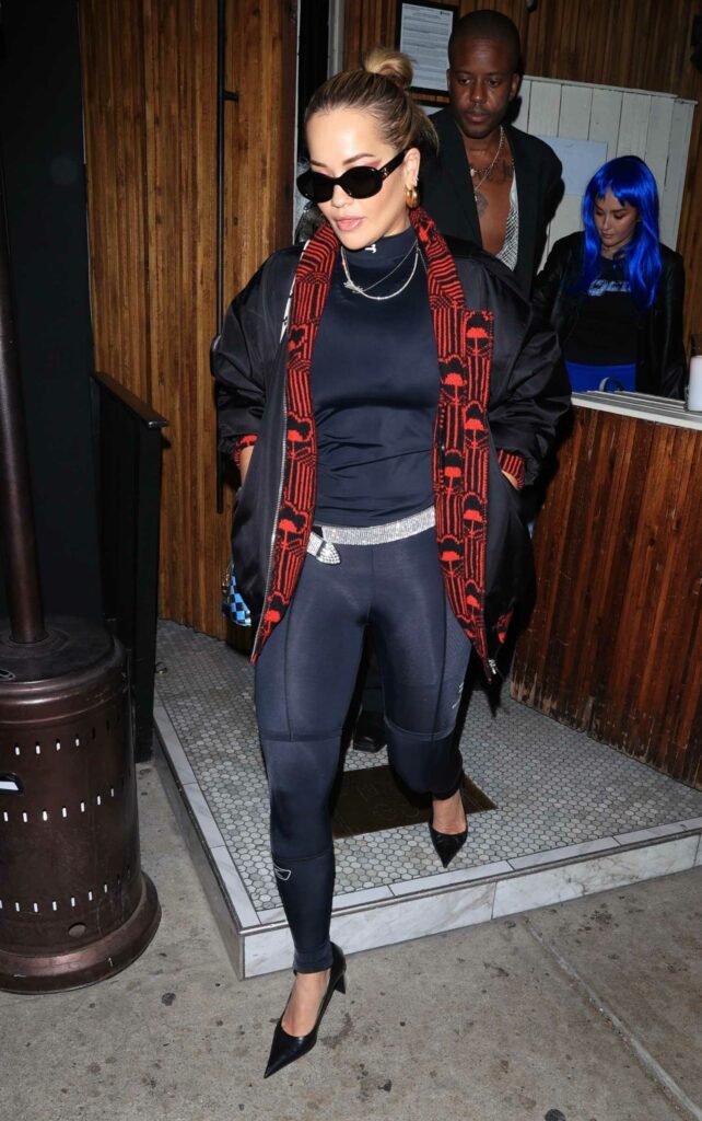 Rita Ora in a Black Outfit
