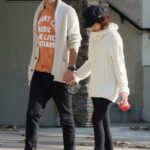 Sarah Hyland in a White Sweater Was Seen Out with Wells Adams in Los Angeles